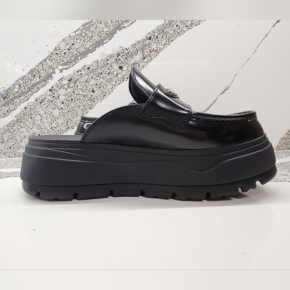 2025 Nike Air Jordan Loafer Mule in Black Spazzolato Leather | Size 9 - Picture 4 of 11